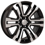 OE Wheels CV44 22x9 6x139.7 24et Gloss Black Machined Wheel - View 3