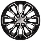 OE Wheels CV54 17x8 6x120 33et Gloss Black Machined Wheel - View 2