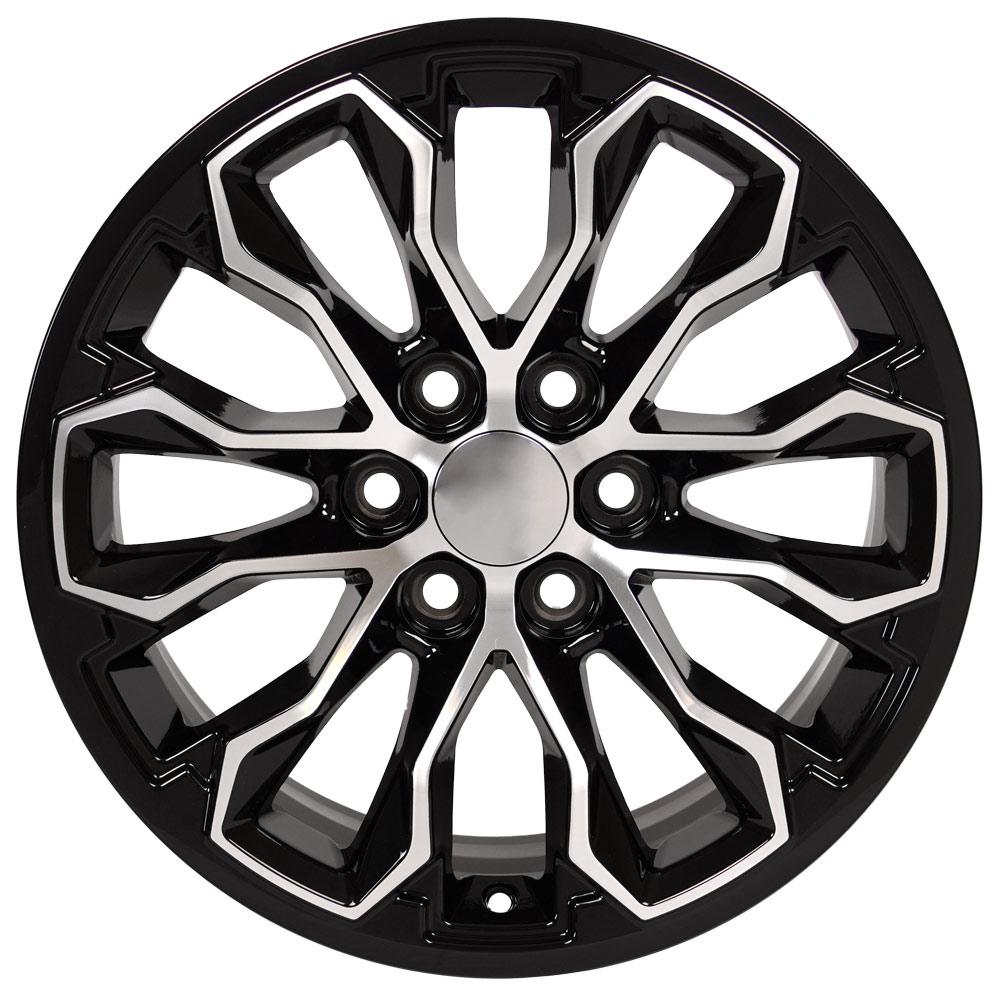 OE Wheels CV54 17x8 6x120 33et Gloss Black Machined Wheel - View 2