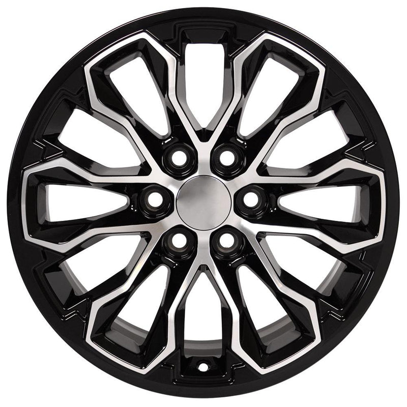 OE Wheels CV54 17x8 6x120 33et Gloss Black Machined Wheel - View 2