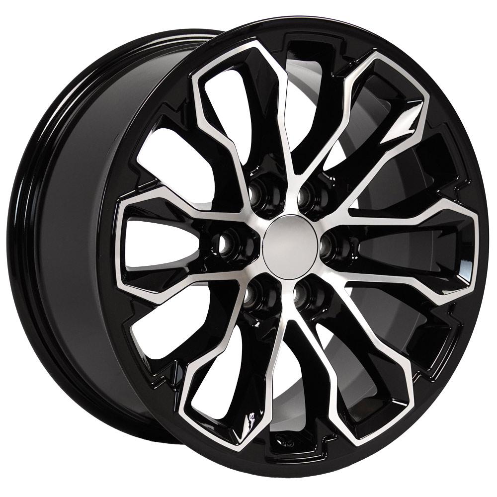 OE Wheels CV54 17x8 6x120 33et Gloss Black Machined Wheel - View 3