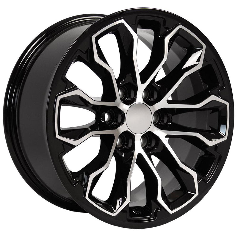 OE Wheels CV54 17x8 6x120 33et Gloss Black Machined Wheel - View 3
