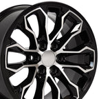 OE Wheels CV54 17x8 6x120 33et Gloss Black Machined Wheel