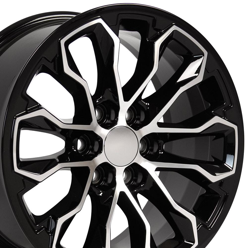 OE Wheels CV54 17x8 6x120 33et Gloss Black Machined Wheel