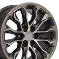 OE Wheels CV54 17x8 6x120 33et Satin Gunmetal Machined Face - Two Tone Wheel