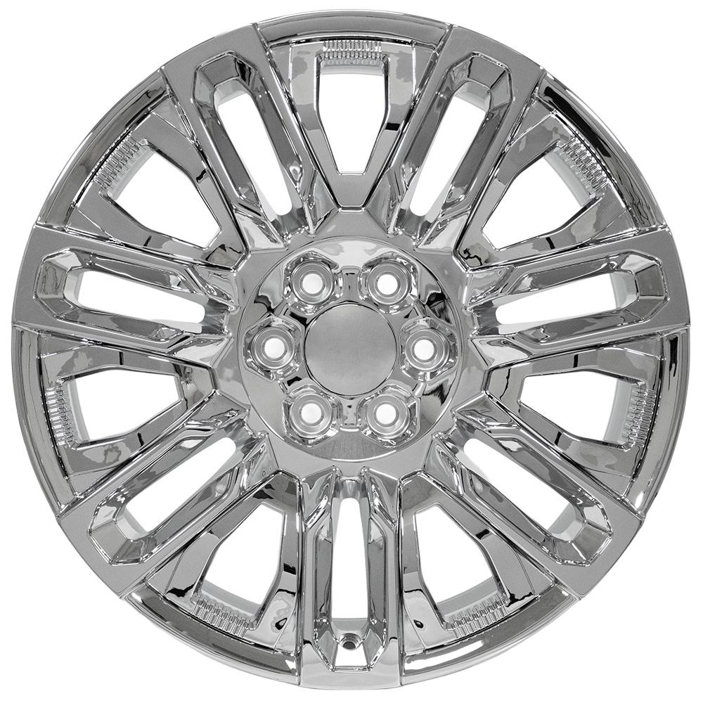 OE Wheels CV57 22x9 6x139.7 28et Chrome with Chrome Insert Wheel - View 2
