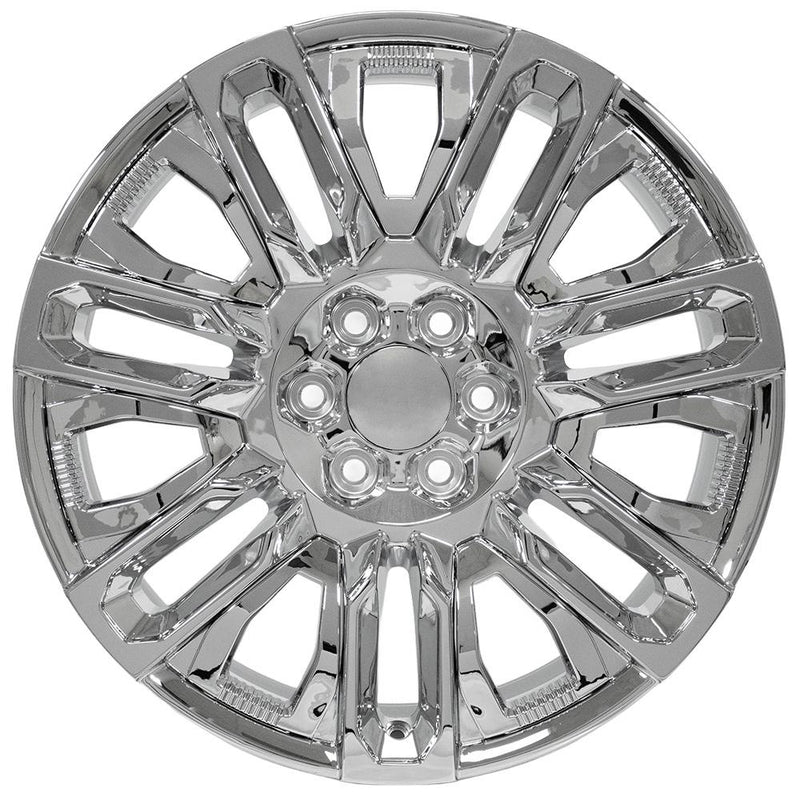 OE Wheels CV57 22x9 6x139.7 28et Chrome with Chrome Insert Wheel - View 2