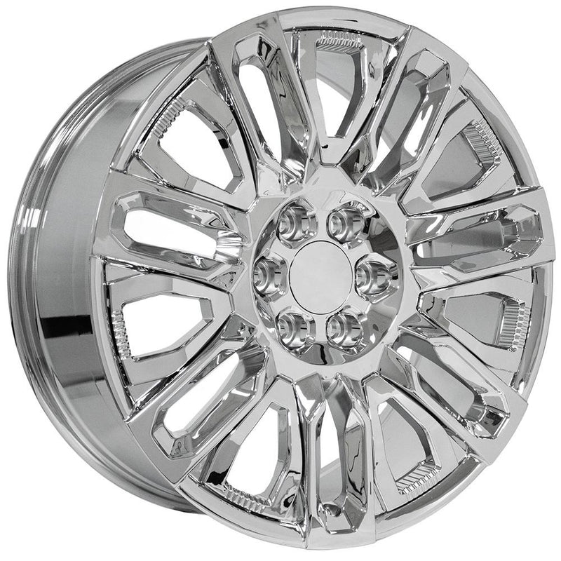 OE Wheels CV57 22x9 6x139.7 28et Chrome with Chrome Insert Wheel - View 3