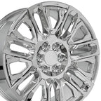 OE Wheels CV57 22x9 6x139.7 28et Chrome with Chrome Insert Wheel