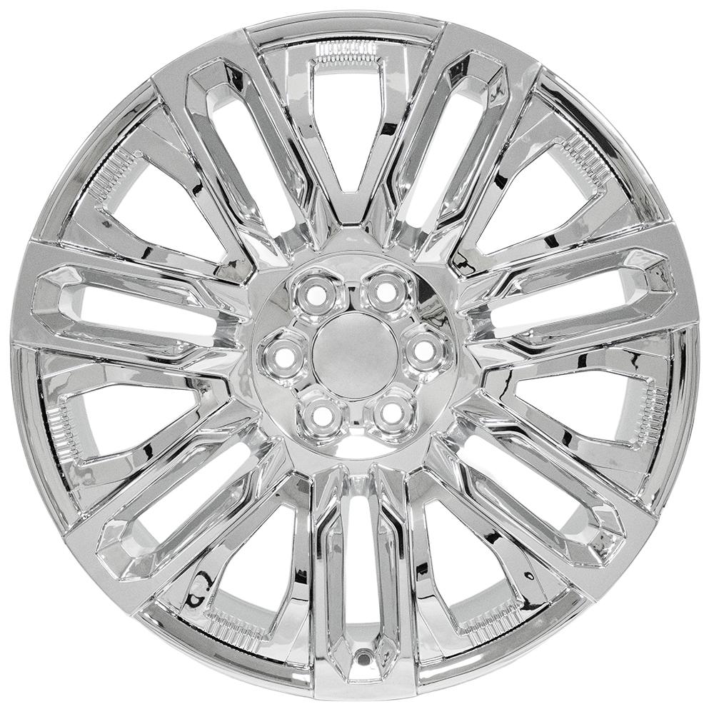 OE Wheels CV57 24x10 6x139.7 31et Chrome with Chrome Insert Wheel - View 2