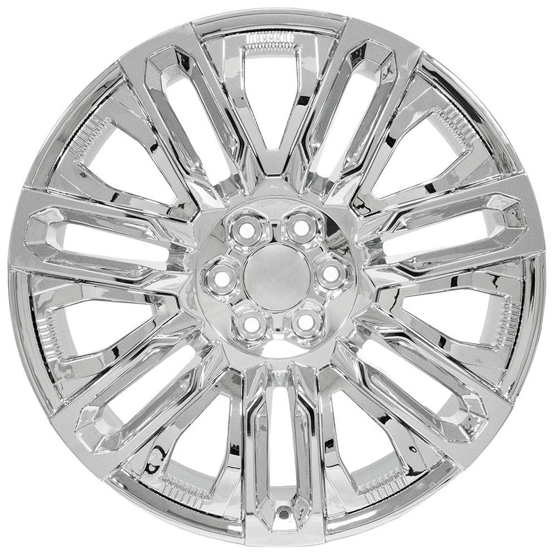 OE Wheels CV57 24x10 6x139.7 31et Chrome with Chrome Insert Wheel - View 2