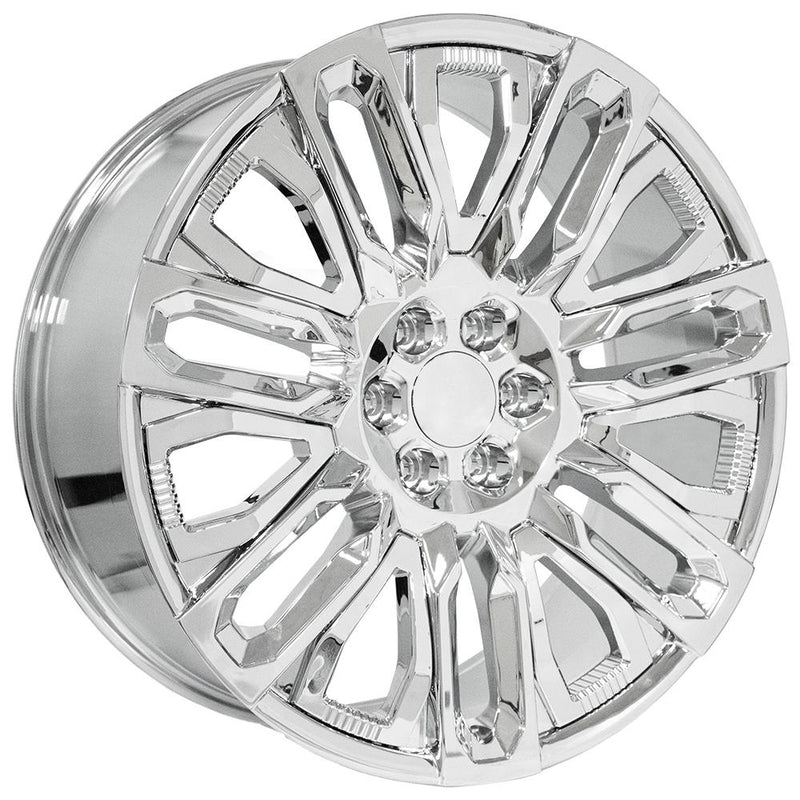 OE Wheels CV57 24x10 6x139.7 31et Chrome with Chrome Insert Wheel - View 3