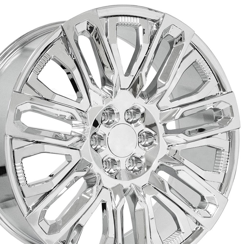 OE Wheels CV57 24x10 6x139.7 31et Chrome with Chrome Insert Wheel