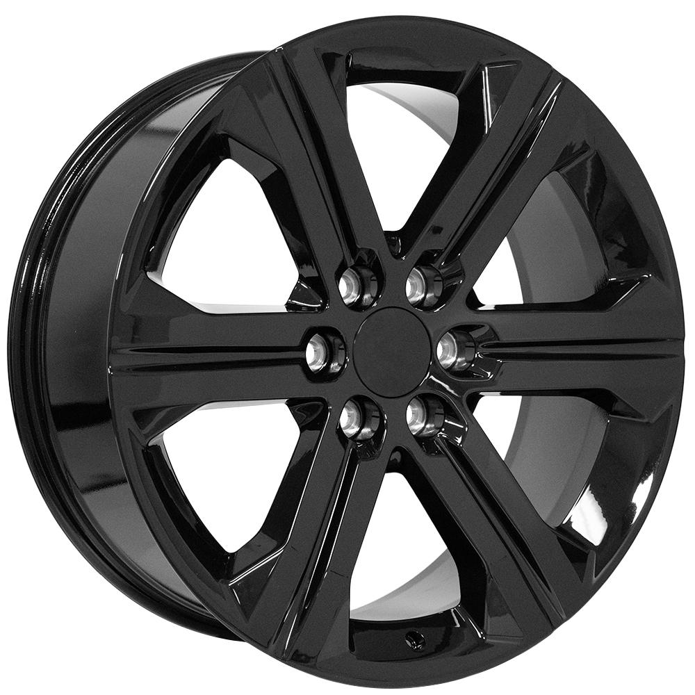 OE Wheels CV60 22x9 6x139.7 24et Gloss Black Wheel - View 3