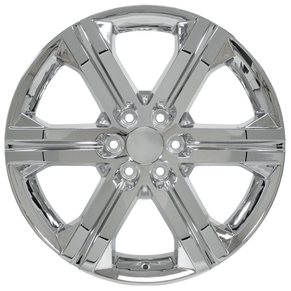 OE Wheels CV60 22x9 6x139.7 24et Chrome Wheel - View 2