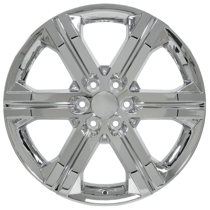 OE Wheels CV60 22x9 6x139.7 24et Chrome Wheel - View 2