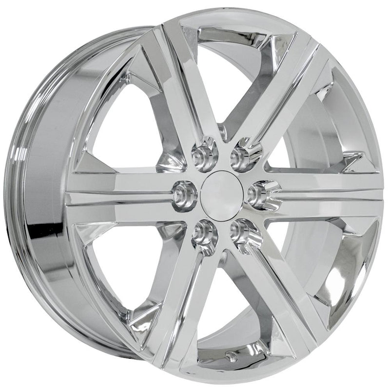 OE Wheels CV60 22x9 6x139.7 24et Chrome Wheel - View 3