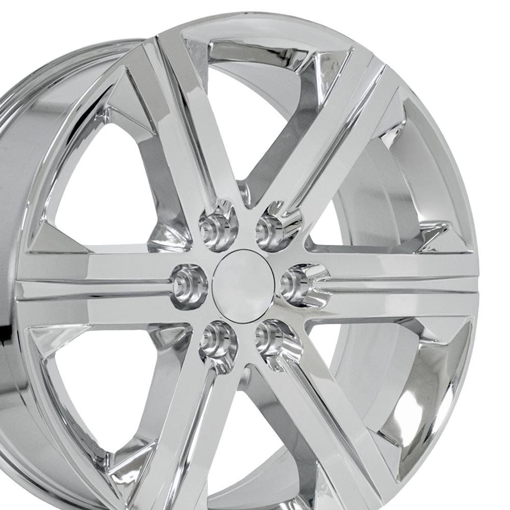 OE Wheels CV60 22x9 6x139.7 24et Chrome Wheel