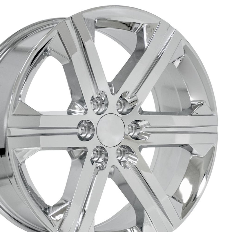 OE Wheels CV60 22x9 6x139.7 24et Chrome Wheel