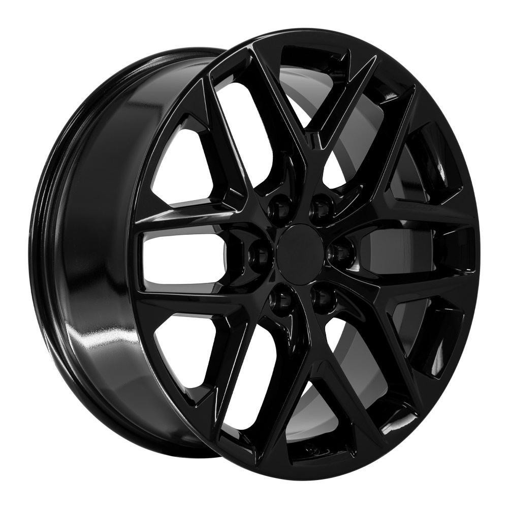 OE Wheels CV62 22x9 6x139.7 28et Gloss Black Wheel - View 3