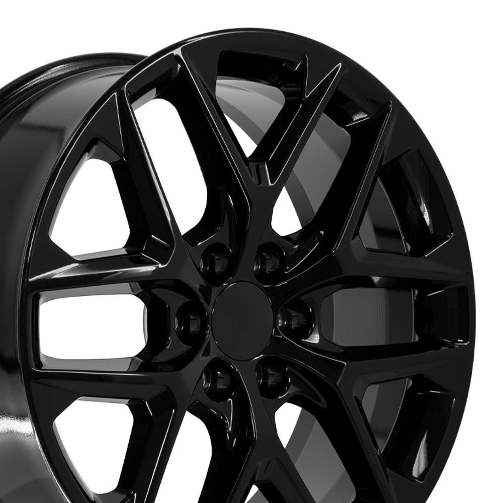 OE Wheels CV62 22x9 6x139.7 28et Gloss Black Wheel