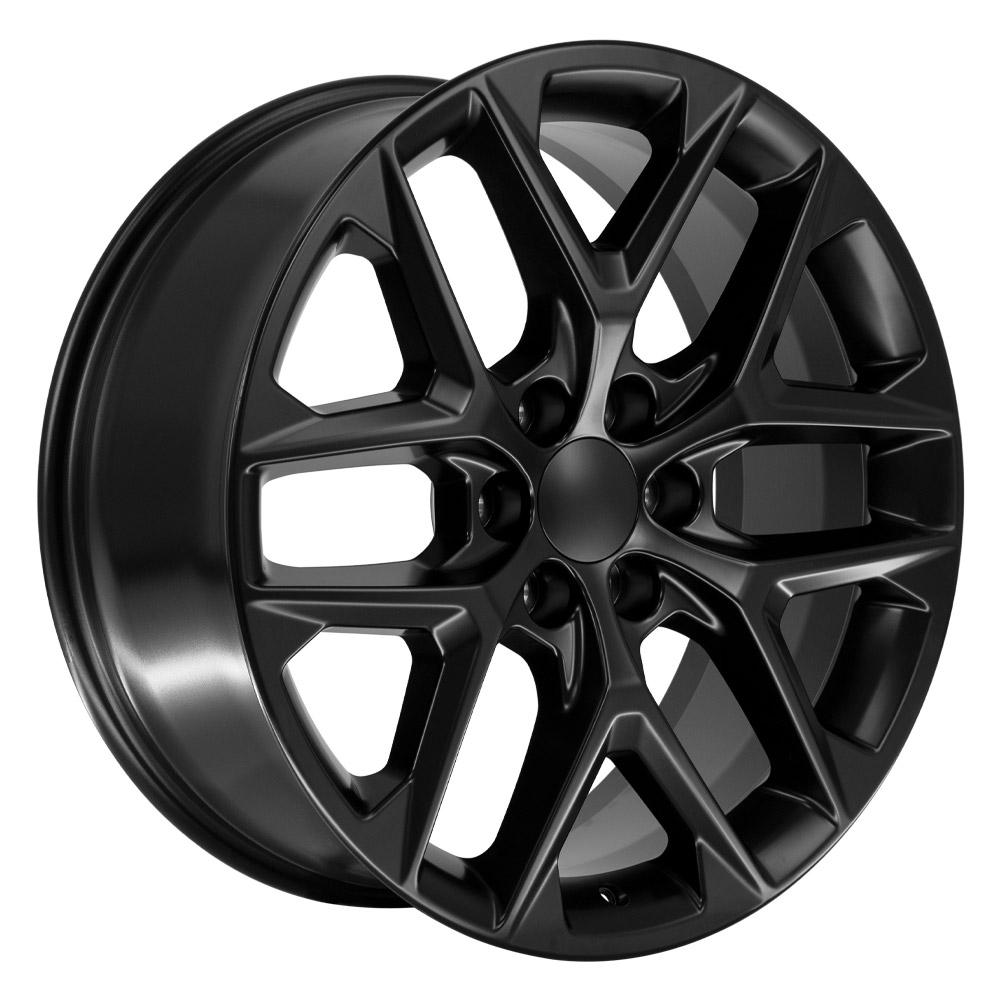 OE Wheels CV62 22x9 6x139.7 28et Satin Black Wheel - View 3