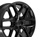 OE Wheels CV62 22x9 6x139.7 28et Satin Black Wheel