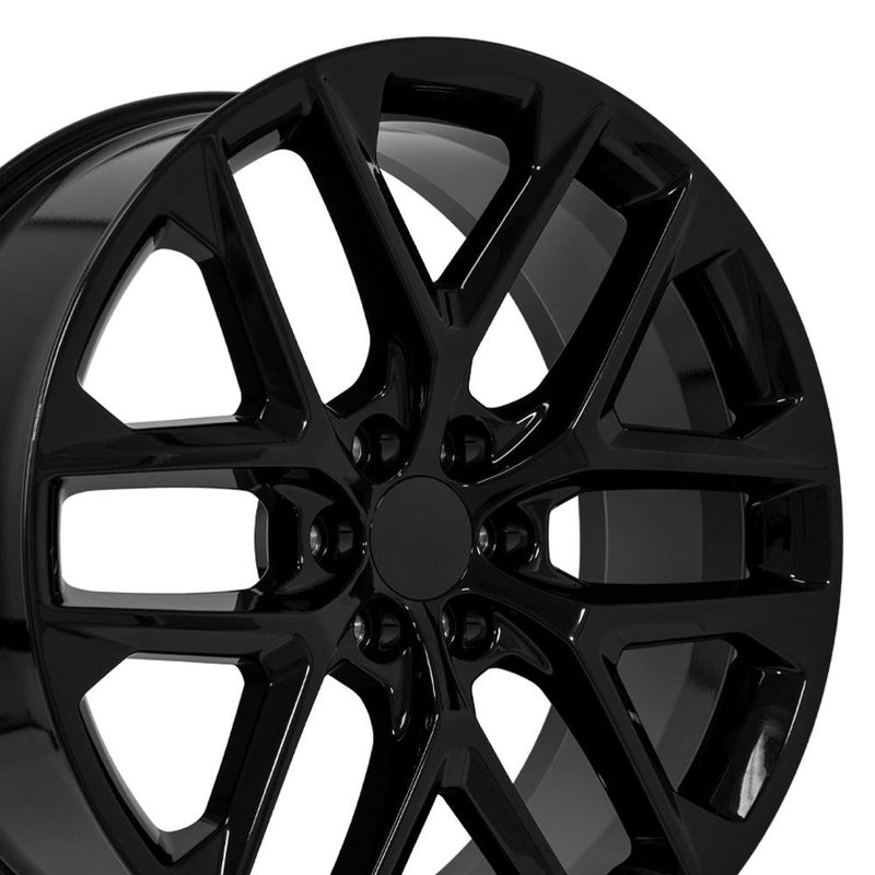 OE Wheels CV62 24x10 6x139.7 28et Gloss Black Wheel