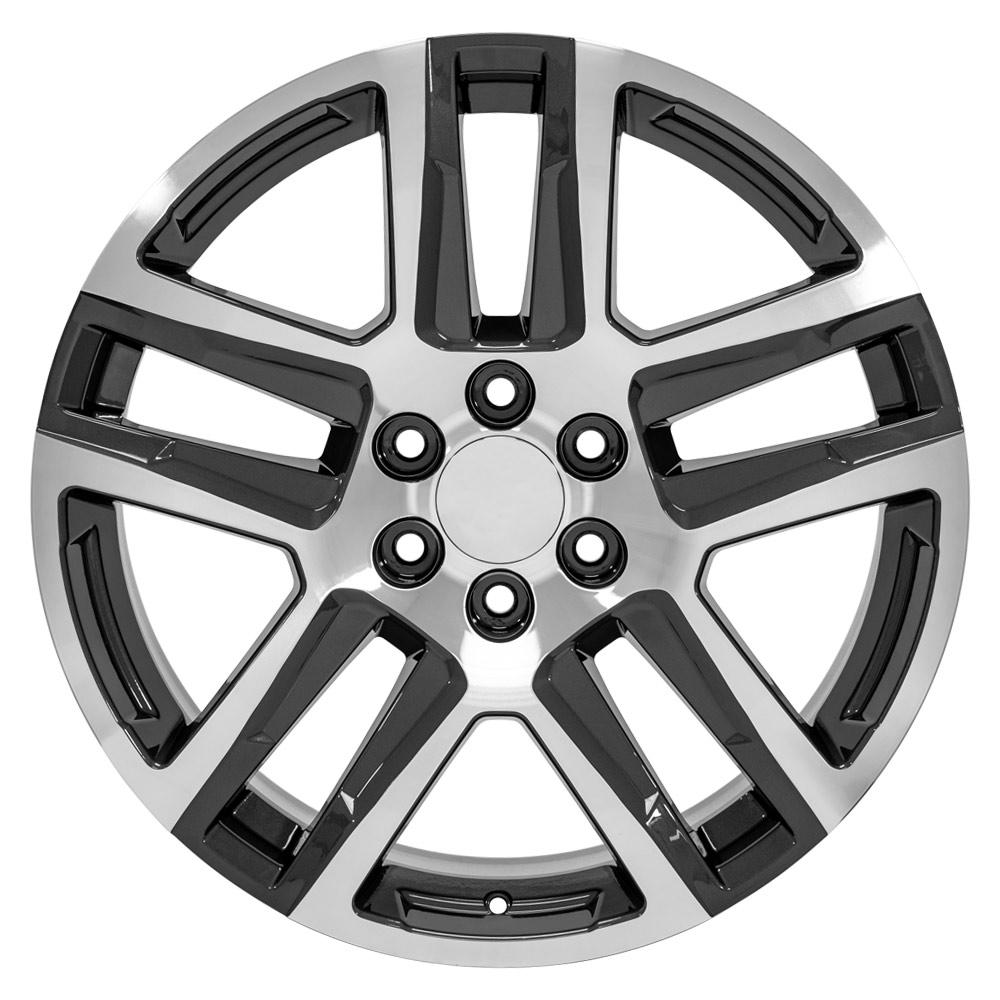 OE Wheels CV63 22x9 6x139.7 28et Gloss Gunmetal Machined Wheel - View 2