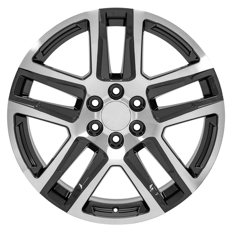 OE Wheels CV63 22x9 6x139.7 28et Gloss Gunmetal Machined Wheel - View 2