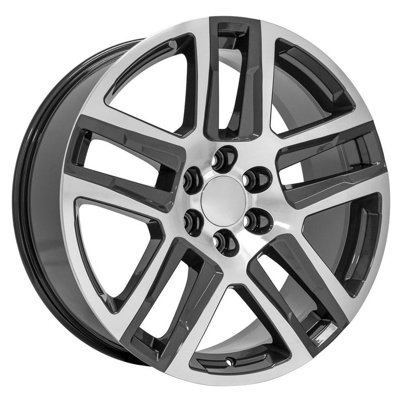 OE Wheels CV63 22x9 6x139.7 28et Gloss Gunmetal Machined Wheel - View 3