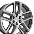 OE Wheels CV63 22x9 6x139.7 28et Gloss Gunmetal Machined Wheel