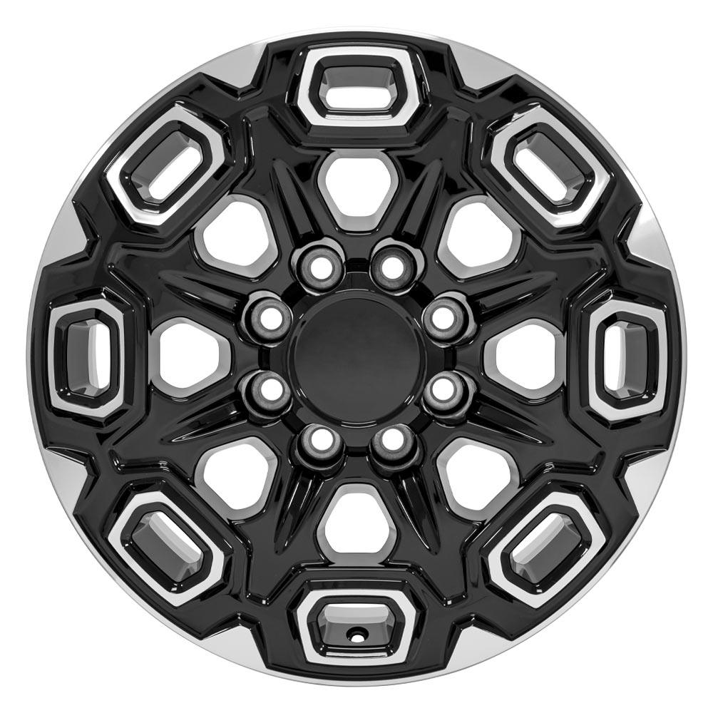 OE Wheels CV64B 20x8.5 8x180 47et Gloss Black Machined Wheel - View 2