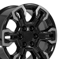 OE Wheels CV65 18x8.5 6x139.7 26et Gloss Black Machined Wheel