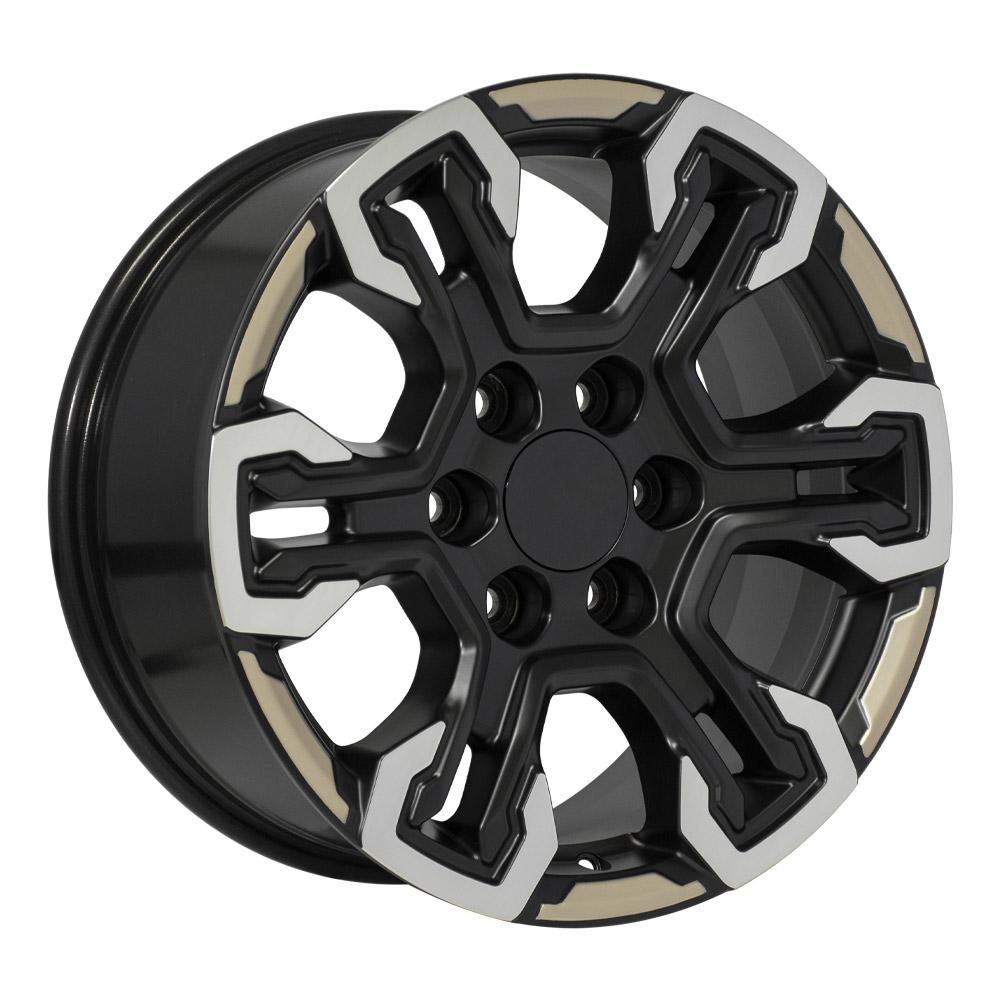 OE Wheels CV65 18x8.5 6x139.7 26et Satin Black Machined Face - Two Tone Wheel - View 3