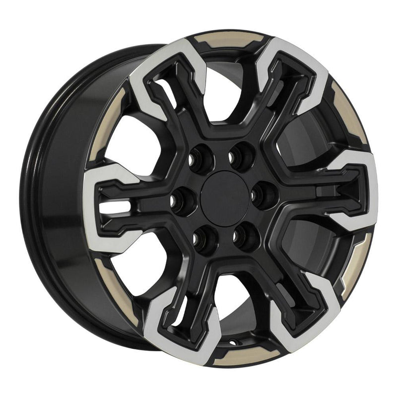 OE Wheels CV65 18x8.5 6x139.7 26et Satin Black Machined Face - Two Tone Wheel - View 3