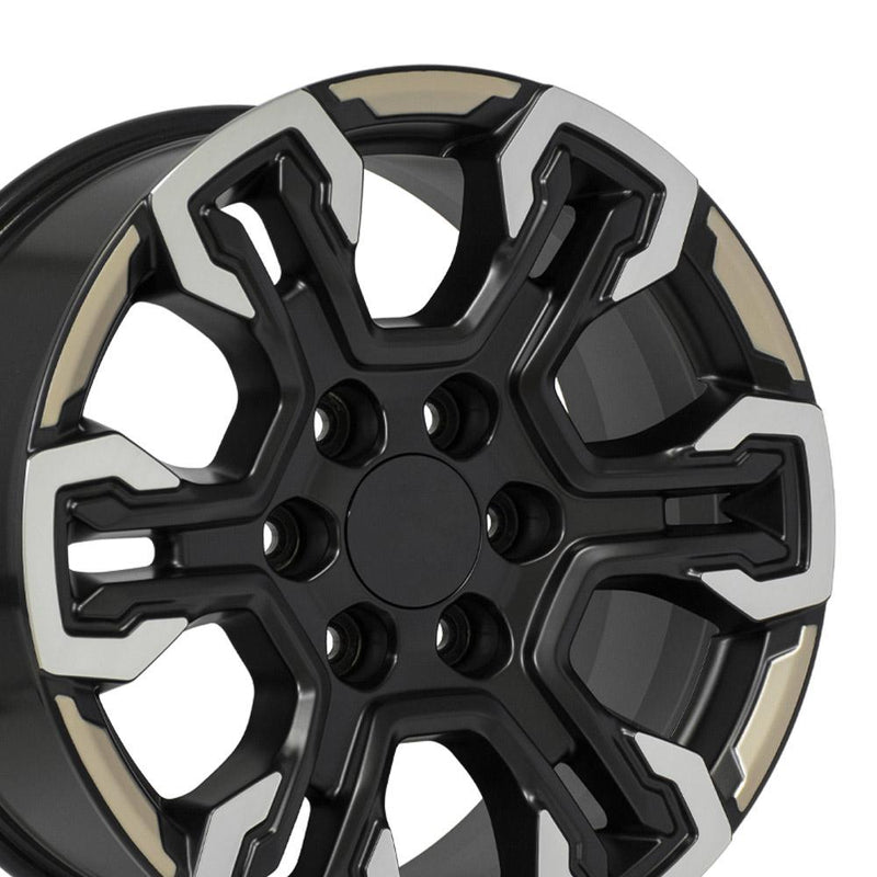 OE Wheels CV65 18x8.5 6x139.7 26et Satin Black Machined Face - Two Tone Wheel