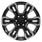 OE Wheels CV65 20x9 6x139.7 26et Gloss Black Machined Wheel - View 2
