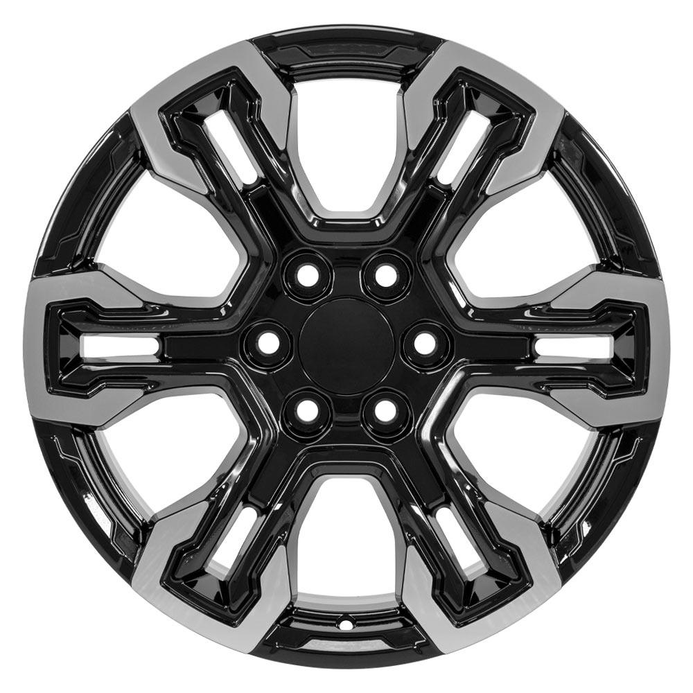 OE Wheels CV65 20x9 6x139.7 26et Gloss Black Machined Wheel - View 2