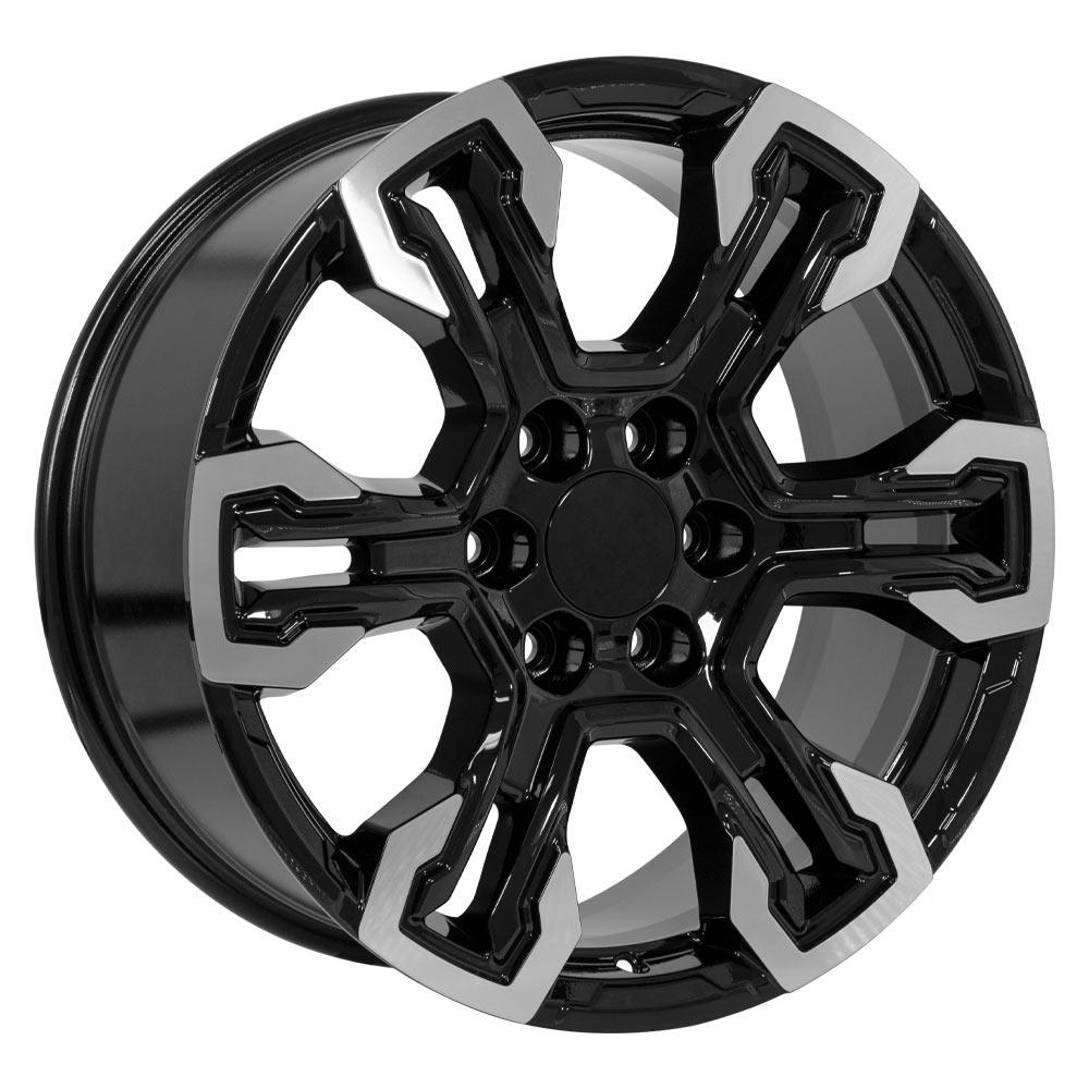 OE Wheels CV65 20x9 6x139.7 26et Gloss Black Machined Wheel - View 3