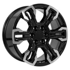 OE Wheels CV65 20x9 6x139.7 26et Gloss Black Machined Wheel - View 3