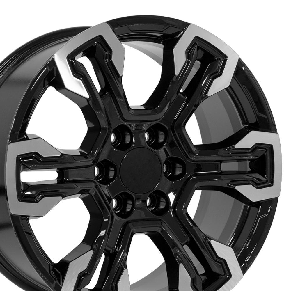 OE Wheels CV65 20x9 6x139.7 26et Gloss Black Machined Wheel
