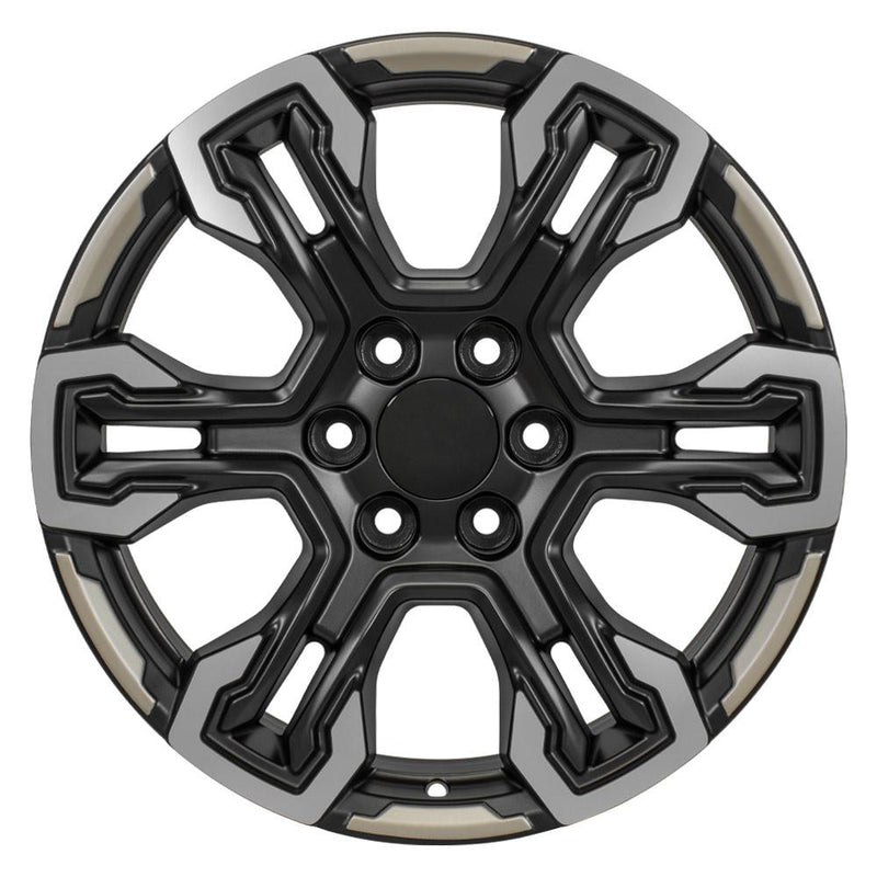 OE Wheels CV65 20x9 6x139.7 26et Satin Black Machined Face - Two Tone Wheel - View 2