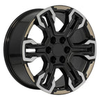 OE Wheels CV65 20x9 6x139.7 26et Satin Black Machined Face - Two Tone Wheel - View 3