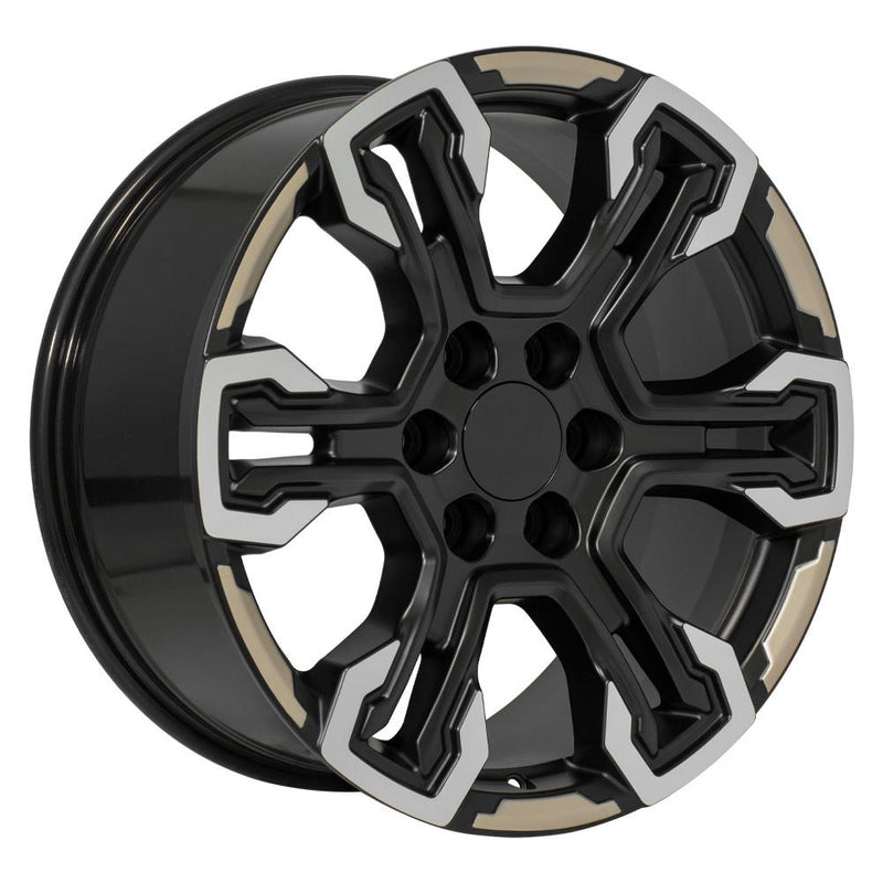 OE Wheels CV65 20x9 6x139.7 26et Satin Black Machined Face - Two Tone Wheel - View 3