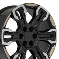 OE Wheels CV65 20x9 6x139.7 26et Satin Black Machined Face - Two Tone Wheel