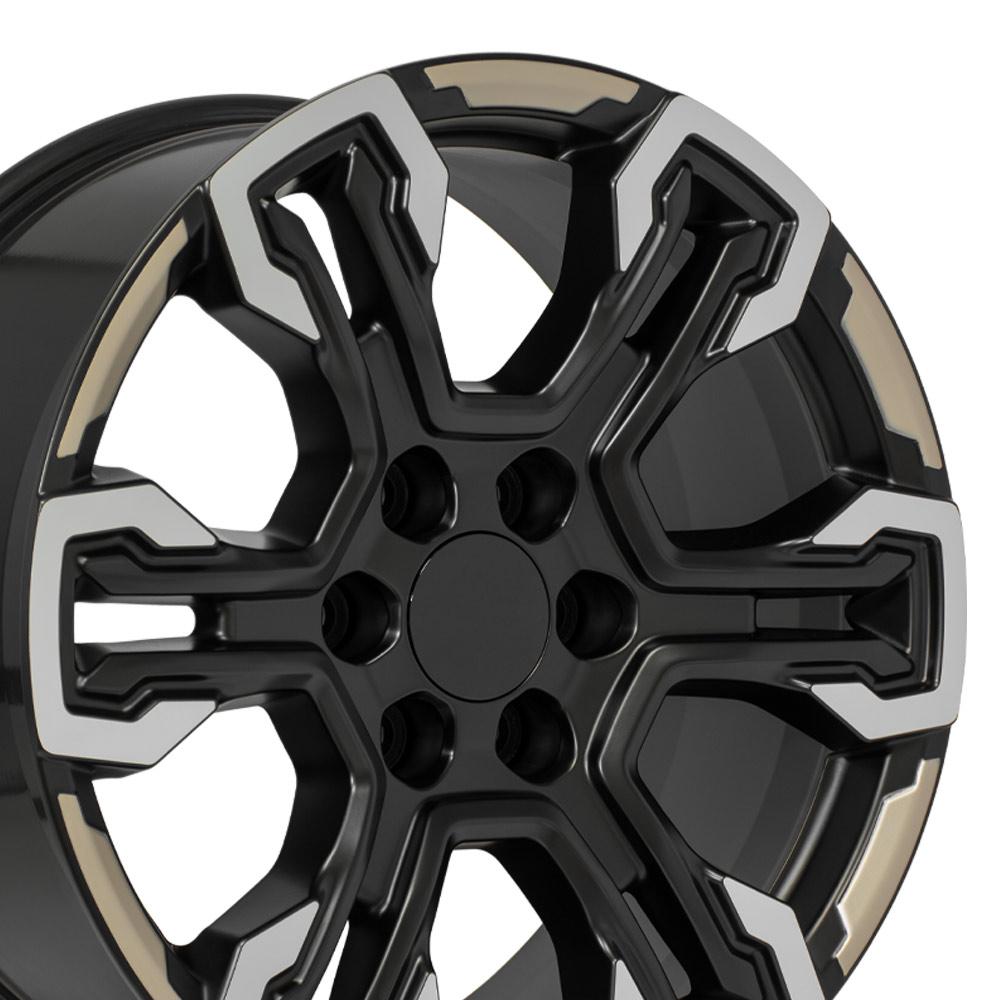OE Wheels CV65 20x9 6x139.7 26et Satin Black Machined Face - Two Tone Wheel