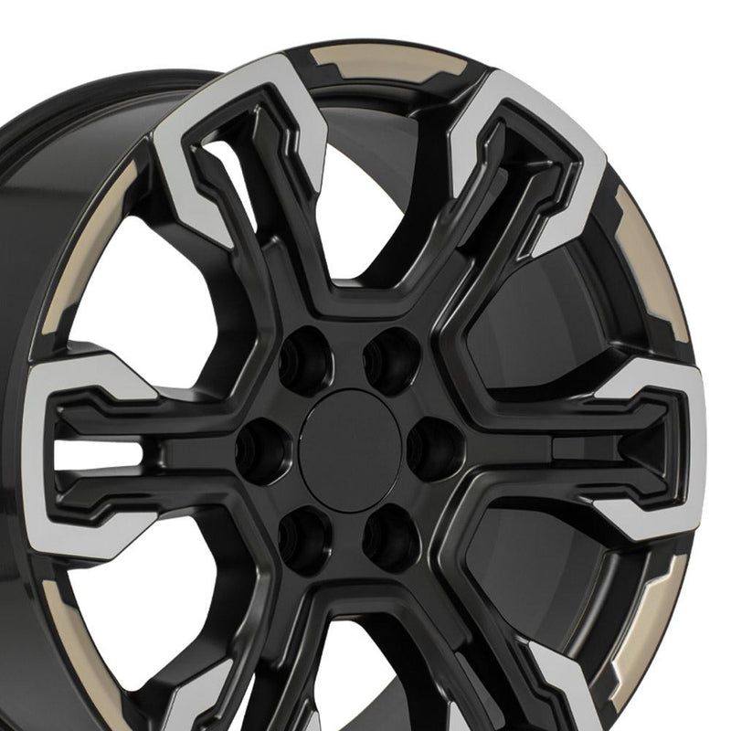 OE Wheels CV65 20x9 6x139.7 26et Satin Black Machined Face - Two Tone Wheel