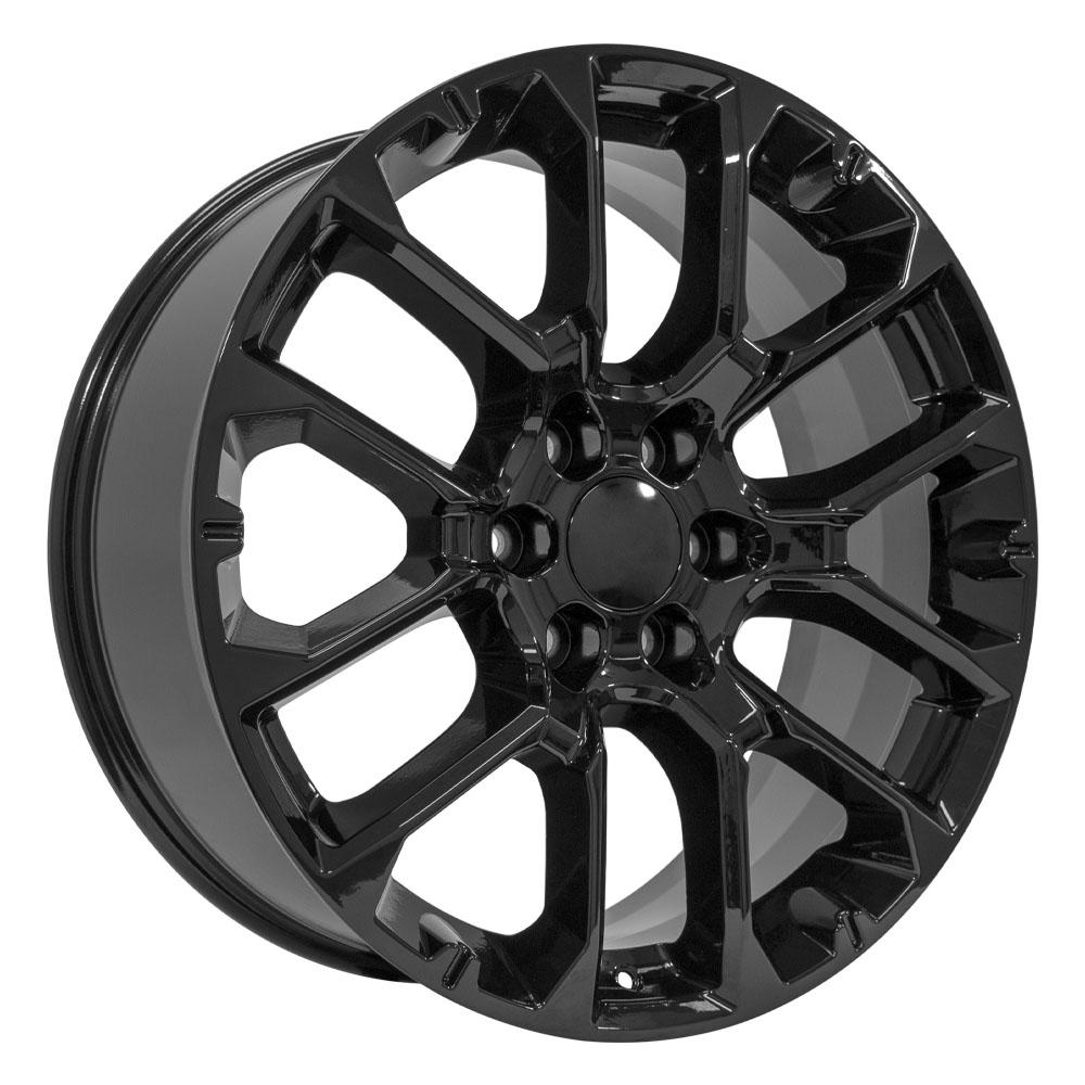 OE Wheels CV67 22x9 6x139.7 28et Gloss Black Wheel - View 3