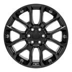 OE Wheels CV67 22x9 6x139.7 28et Satin Black Wheel - View 2